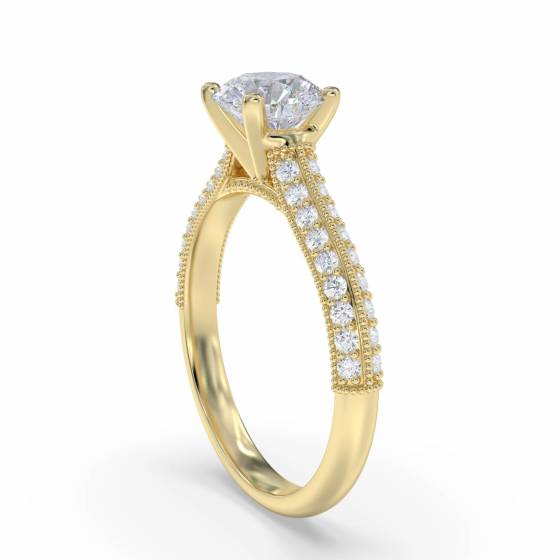 Classic Round Diamond Vintage Ring