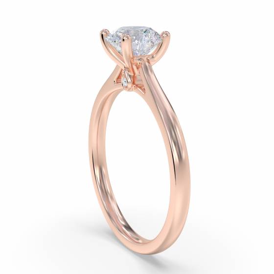 Elegant Round Diamond Engagement Ring