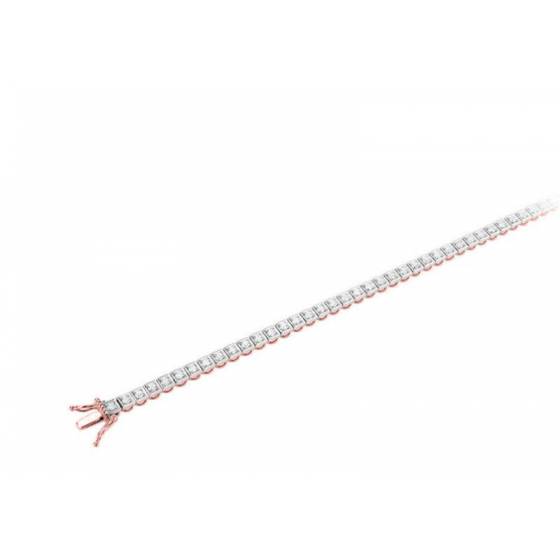 Princess Cut Bezel Set Bracelet