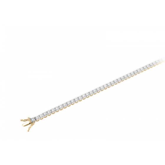 Princess Cut Bezel Set Bracelet