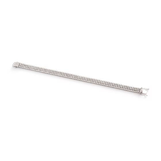 6.50ct Classic Triple Row Diamond Tennis Bracelet