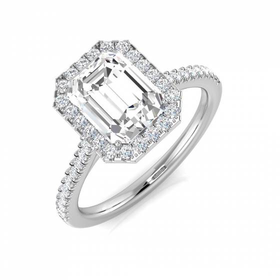 2.00ct SI1/H Radiant cut Natural Diamond Engagement Ring in Platinum