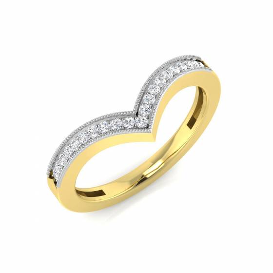 0.10ct VS/F Round cut Lab Grown Cluster Diamond Ring in 9k Yellow Gold