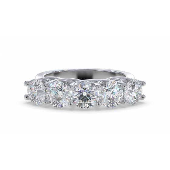 1.55ct VS/G-H Round Natural Diamond Eternity Ring