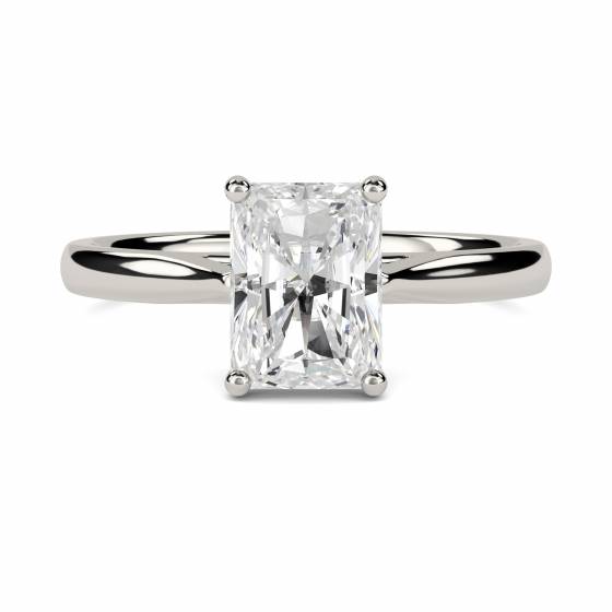 1.05ct VS1/D Radiant cut Lab Grown Diamond Solitaire Ring
