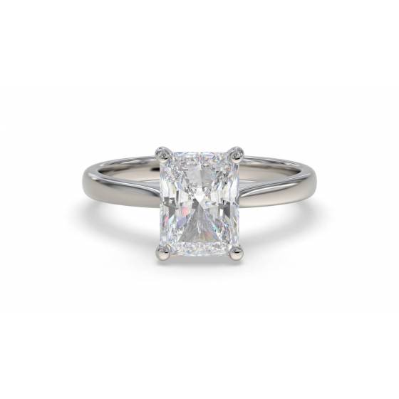 1.51ct VS2/D Radiant cut Lab Grown Diamond Solitaire Ring