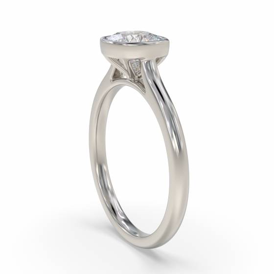 Cushion Diamond Solitaire Ring
