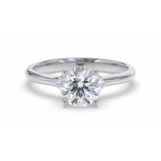 1.00ct VVS1/D Round cut Lab Grown Diamond Solitaire Ring