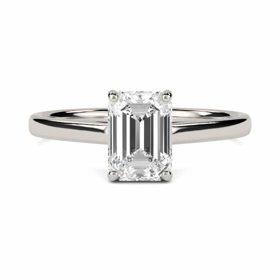 2.00ct VS2/F Emerald cut Lab Grown Diamond Solitaire Ring