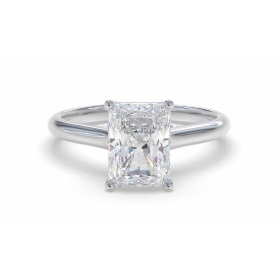 0.60ct VVS/D-E Radiant cut Lab Grown Diamond Solitaire Ring