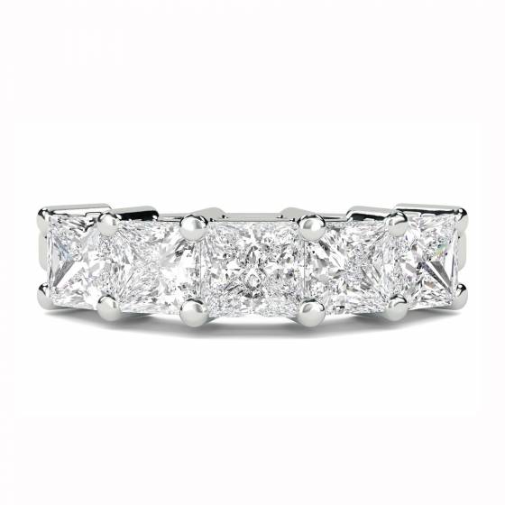 0.50ct VVS2/E Princess cut Lab Grown Diamonds 5 Stone Ring
