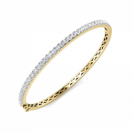 1.97ct SI/E-F Round cut Diamond Bangles