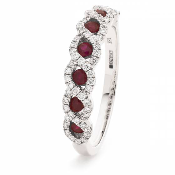 HRRGRY1000 Ruby & Diamond Designer Eternity Ring
