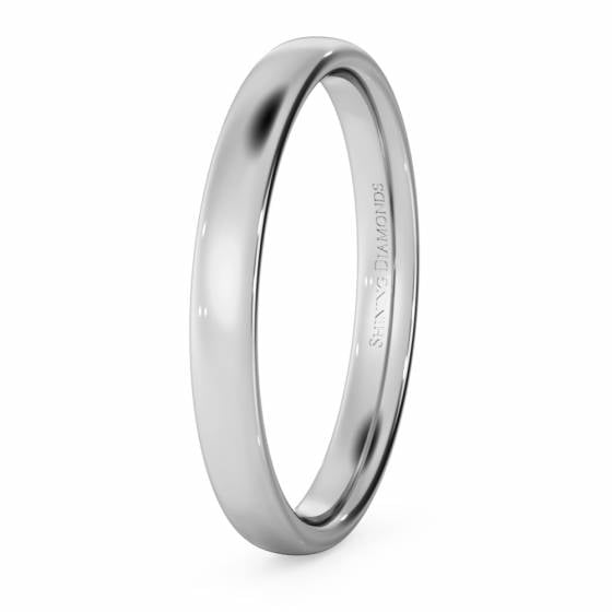 HWNE2513 Traditional Court Wedding Ring - Lightweight, 2.5mm width