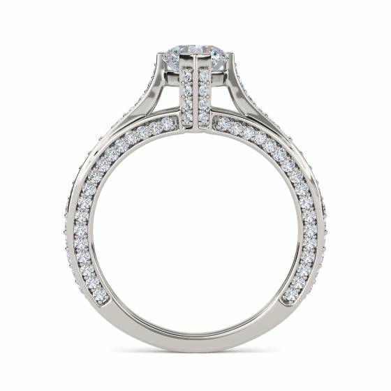 Round Diamond Designer Vintage Ring