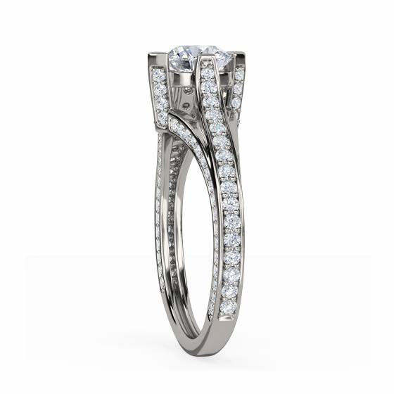 Round Diamond Designer Vintage Ring