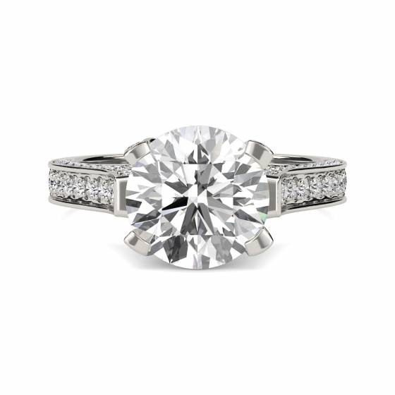 Modern Round Diamond Vintage Ring