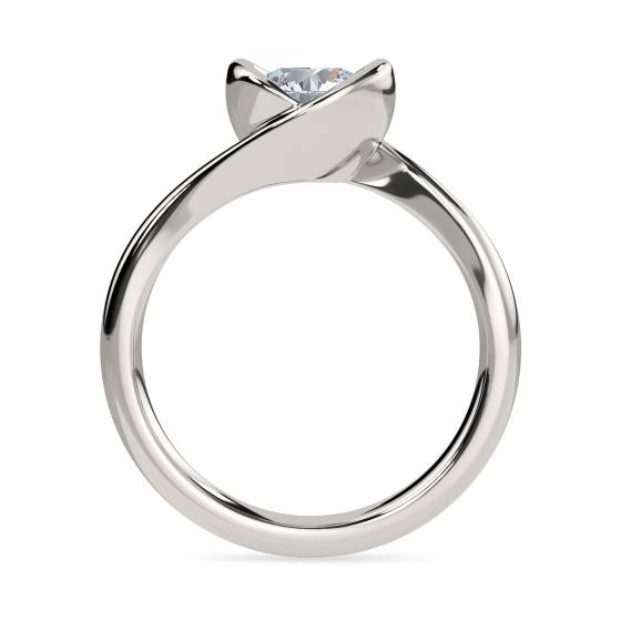 Round Diamond Bezel Set Engagement Ring