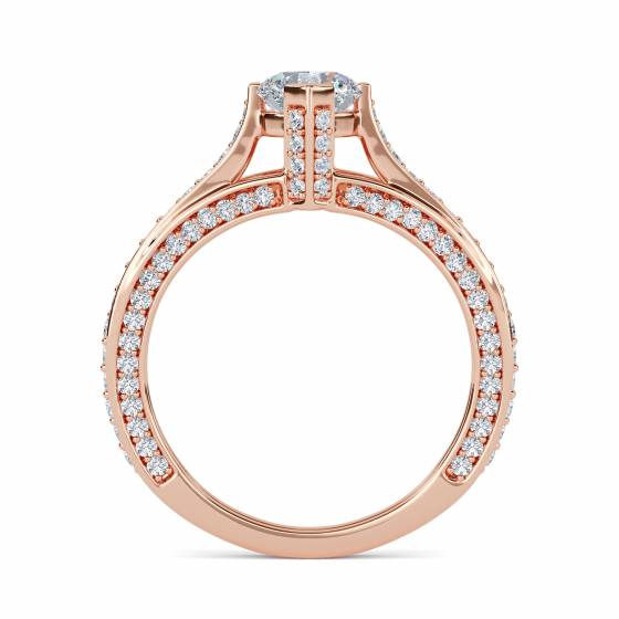 Round Diamond Designer Vintage Ring