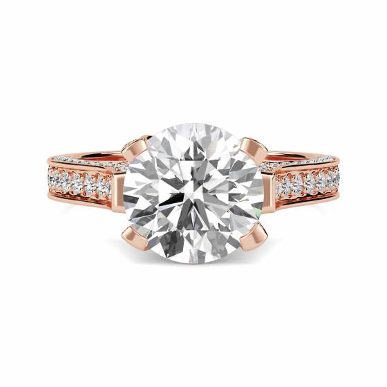 Modern Round Diamond Vintage Ring