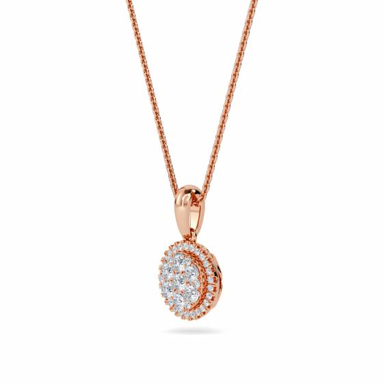 Round Diamond Cluster Pendant