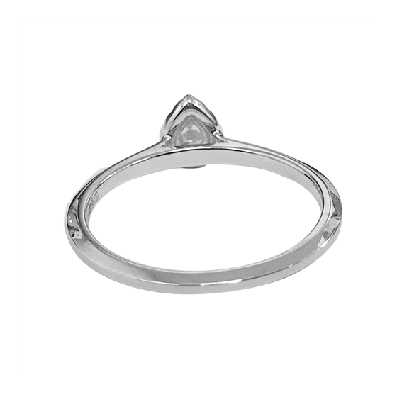 0.18ct VS/EF Pear Halo Diamond Ring