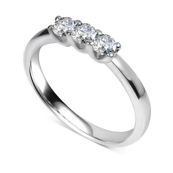 0.51ct VS/EF Diamond Trilogy Ring