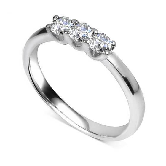 0.75ct VS/EF Diamond Trilogy Ring