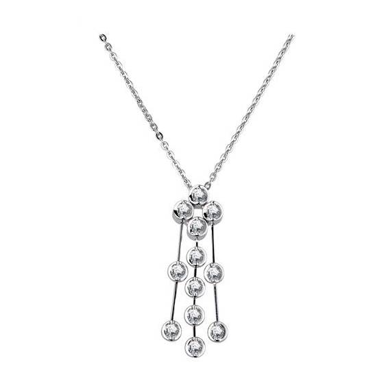 0.75ct VVS/E-F Elegant Round Natural Diamond Designer Pendant