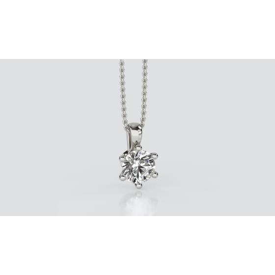 1.00ct VVS1/D Traditional Round Diamond Pendant