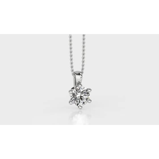 0.40ct SI1/F Traditional Round Diamond Pendant