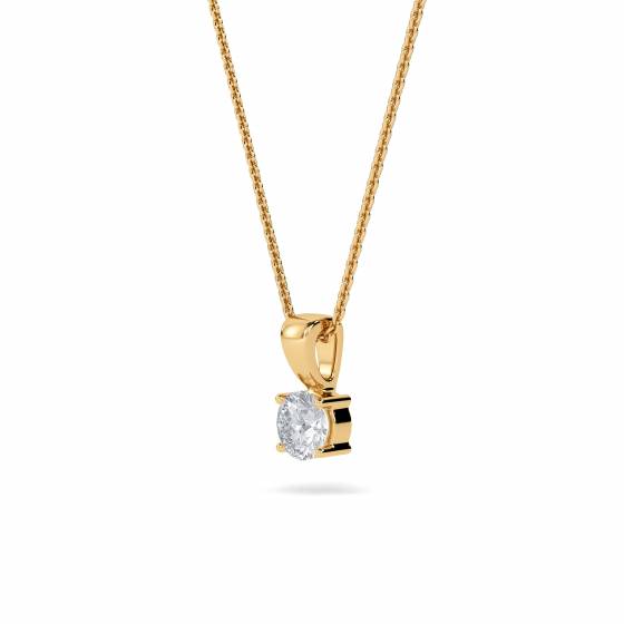 0.70ct VS2/F Traditional Round Labgrown Diamond Solitaire Pendant