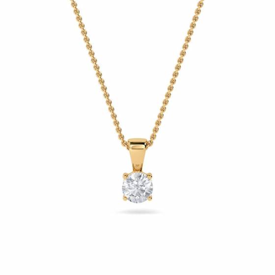 0.70ct VS2/F Traditional Round Labgrown Diamond Solitaire Pendant