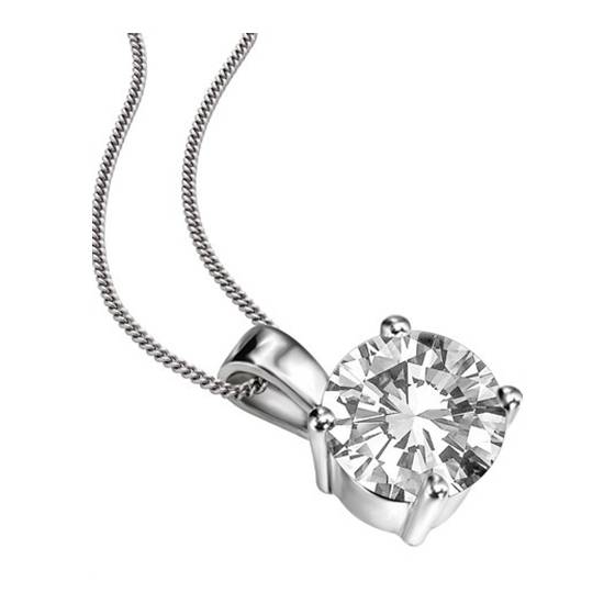 1.05ct VS2/F Traditional Round Labgrown Diamond Solitaire Pendant