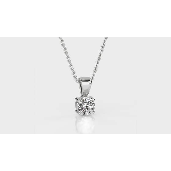 1.05ct VS2/F Traditional Round Labgrown Diamond Solitaire Pendant