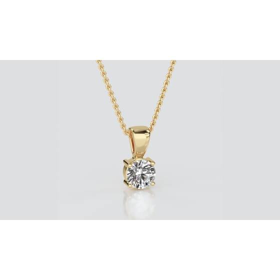0.25ct SI2/F Traditional Round Diamond Solitaire Pendant