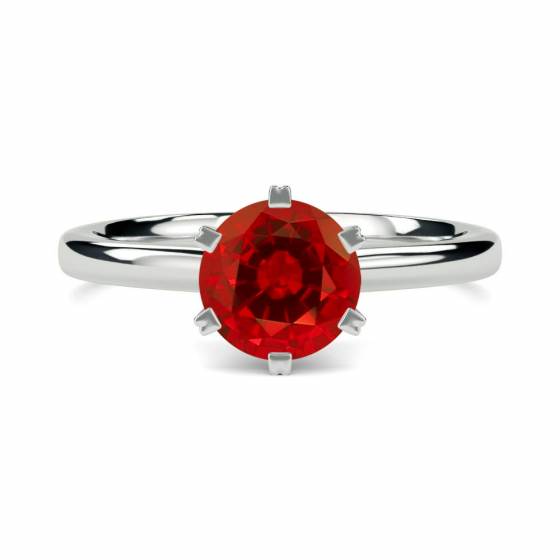 0.70ct Round Ruby Gemstone Ring