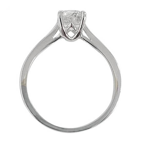 1.00ct I1/F Cushion Solitaire Engagement Ring