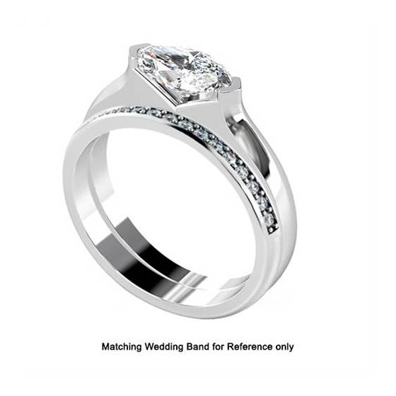 0.30CT VS2/G Marquise Diamond Solitaire Ring