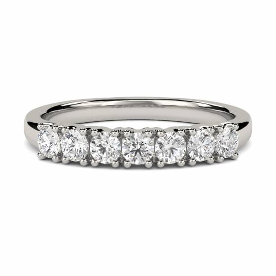 0.75ct SI/F-G 7 Stone Natural Diamond Ring
