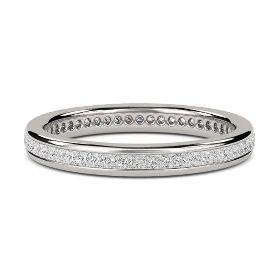 0.50ct VS/E-F Princess Natural Diamond Full Eternity Ring