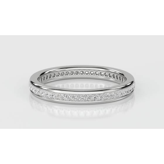 0.50ct VS/E-F Princess Natural Diamond Eternity Ring