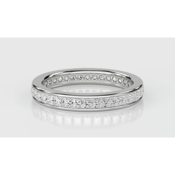 1.00ct VS/E-F Princess Natural Diamond Eternity Ring
