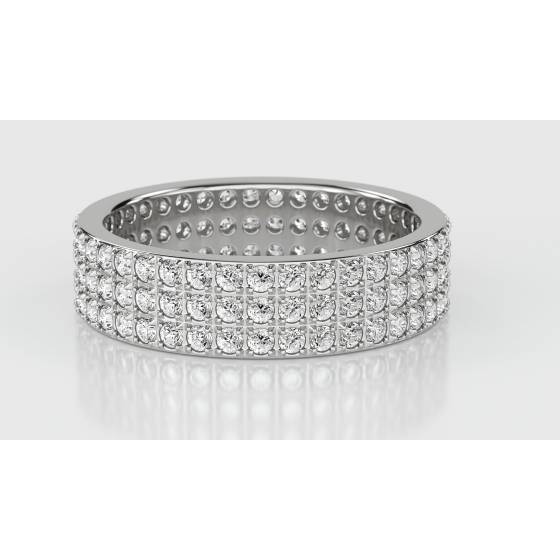 1.00ct SI/F-G Round Natural Diamond Full Eternity Ring