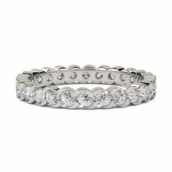 1.00ct VS/E-F Round Natural Diamond Eternity Ring
