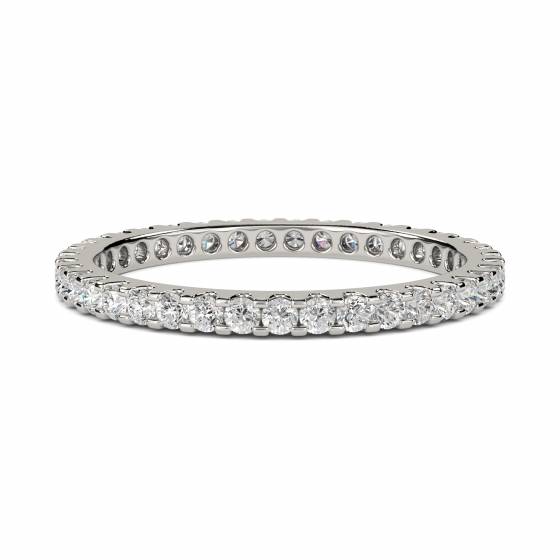 0.48ct VS/E-F 2mm Elegant Round Natural Diamond Full Eternity Ring