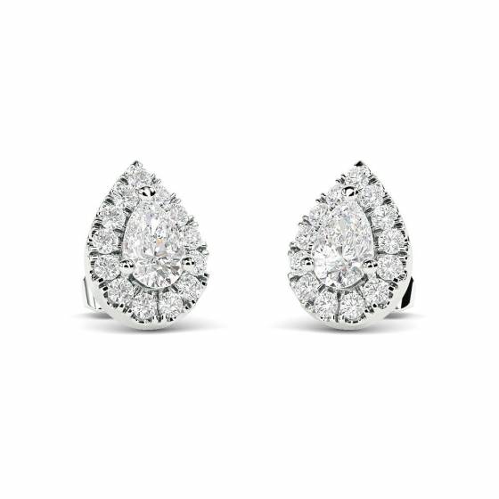 0.60ct VS/FG Round Diamond Cluster Earrings