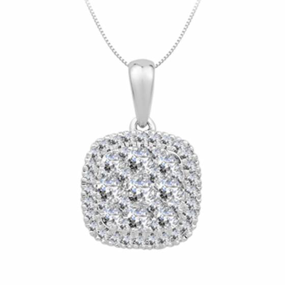 0.50ct VS/E-F Round Natural Diamond Cluster Pendant