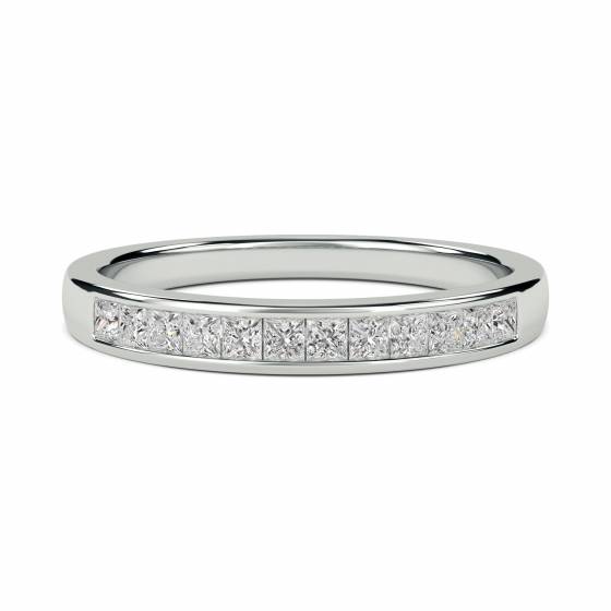 0.25ct VS/E-F 3mm Elegant Princess Natural Diamond Eternity Ring