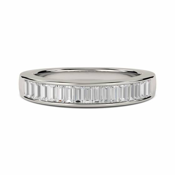 0.77ct VS/E-F Baguette Natural Diamond Eternity Ring